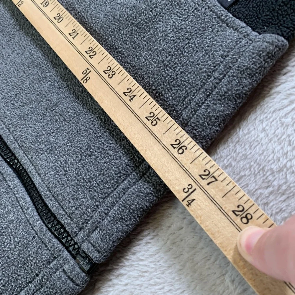 The North Face Jacket Mens‎ Small Gray Black Fleece Full Zip FlashDry Outdoor